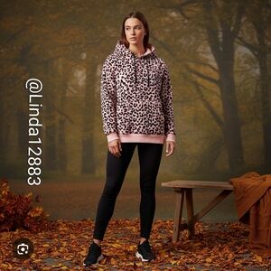 Von Dutch oversized dirty pink cheetah hoodie size medium